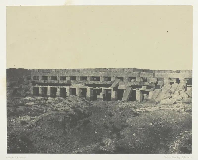 Palais de Karnak, Appartements Privés du Palais, Promenoir de Tôthmès III; Thèbes, plate 45 from the album "Egypte, Nubie, Palestine et Syrie" (1852)