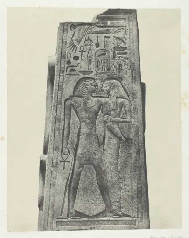 Palais de Karnak, Pilier Devant le Sanctuaire de Granit; Thèbes, plate 38 from the album "Egypte, Nubie, Palestine et Syrie" (1852)