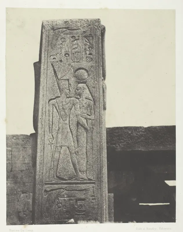 Palais de Karnak, Pilier Devant le Sanctuaire de Granit; Thèbes, plate 39 from the album "Egypte, Nubie, Palestine et Syrie" (1852)