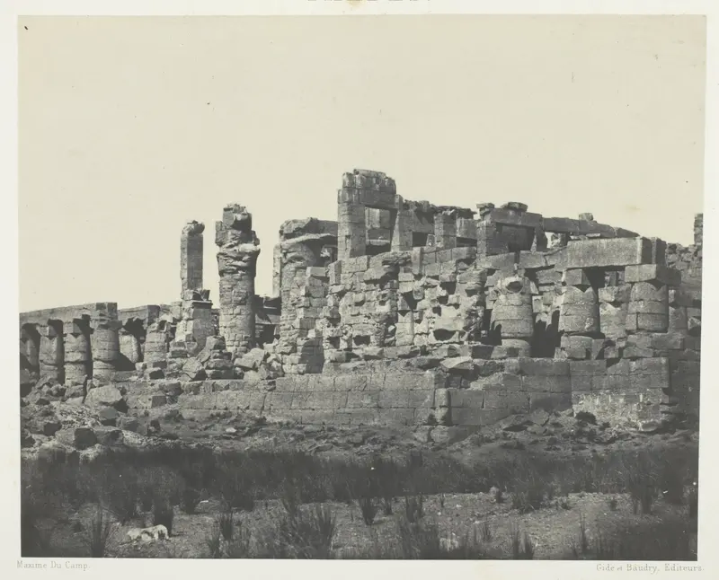 Palais de Karnak, Salle Hypostyle, Prise à l'Angle Nord-Est; Thèbes, plate 34 from the album "Egypte, Nubie, Palestine et Syrie" (1852)