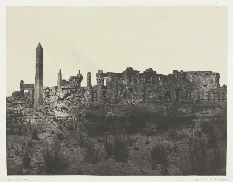 Palais de Karnak, Vue Générale des Ruines, Prise au Nord; Thèbes, plate 32 from the album "Egypte, Nubie, Palestine et Syrie" (1852)