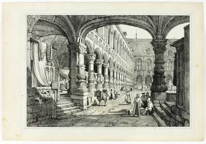 Palais du Prince, Liege, from Facsimiles of Sketches made in Flanders and Germany
