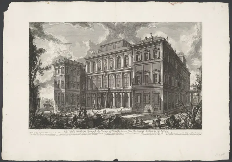 Palazzo Barberini te Rome Wall Art by Unknown - High-Resolution Digital Print
