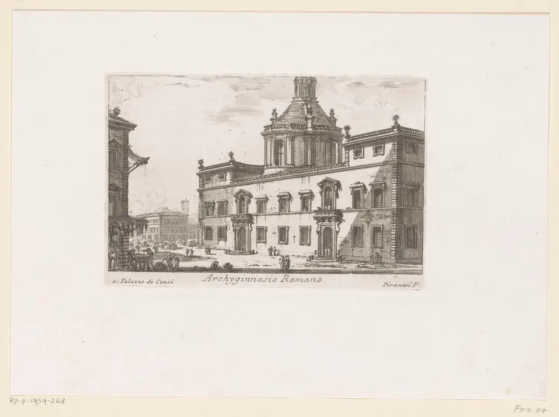 Palazzo della Sapienza met de Sant' Ivo alla Sapienza te Rome Wall Art by Unknown - High-Resolution Digital Print