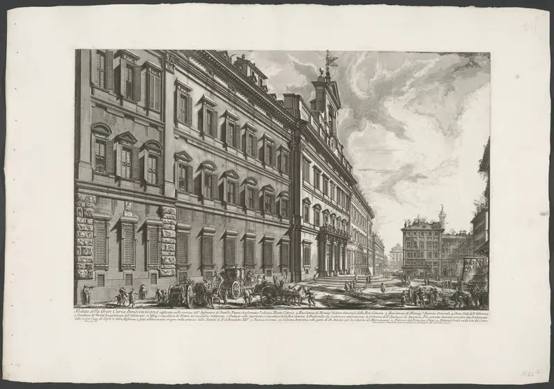 Palazzo di Montecitorio te Rome Wall Art by Unknown - High-Resolution Digital Print