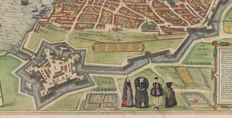 Palazzo Farnese at Caprarola from Braun and Hogenberg's Civitates Orbis Terrarum Wall Art by Frans Hogenberg - High-Resolution Digital Print