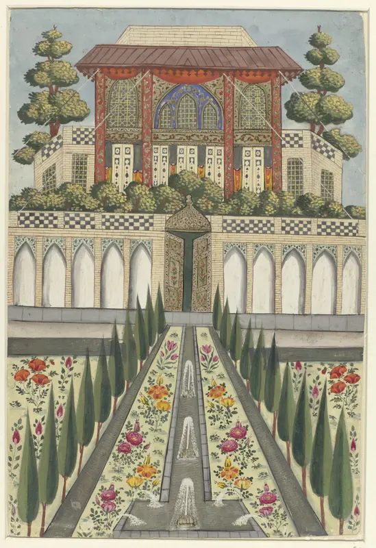 Paleistuin Hazar-Jarib te Aliabad Wall Art by anonymous - High-Resolution Digital Print