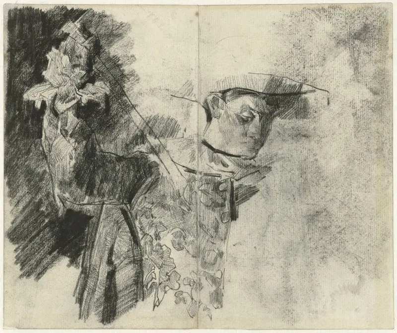 Paljas of torero, met opgeheven arm Wall Art by George Hendrik Breitner - High-Resolution Digital Print
