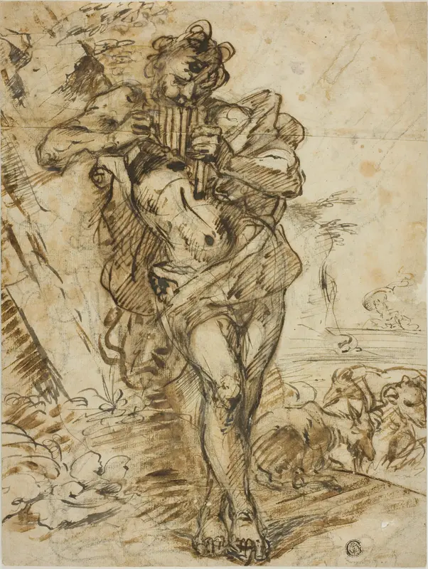 Pan Wall Art by Follower of Giovanni Benedetto Castiglione - High-Resolution Digital Print