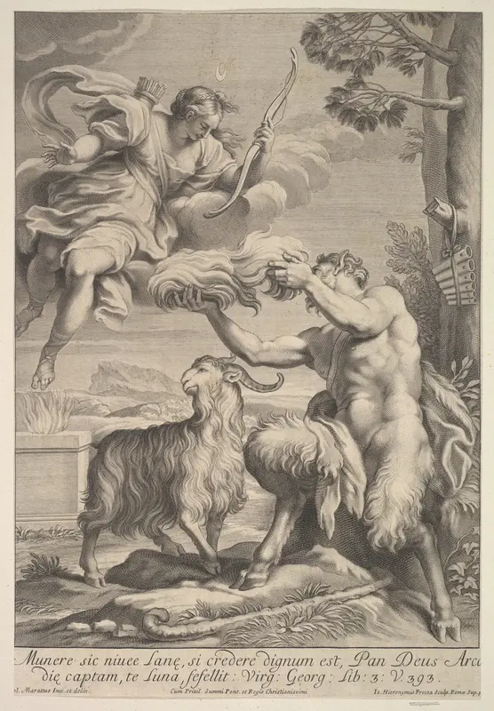 Pan foiled by Diana Wall Art by Giovanni Girolamo Frezza - High-Resolution Digital Print