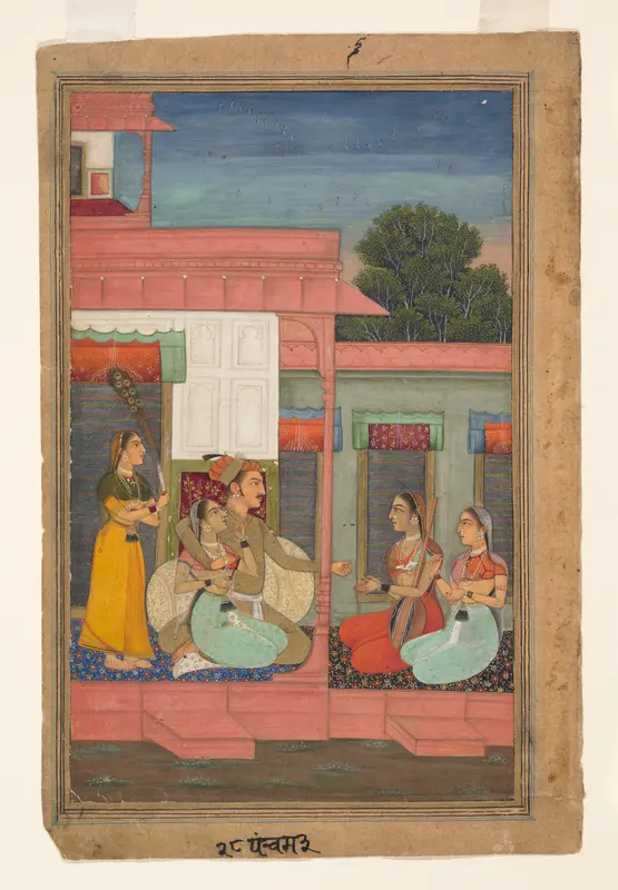 Panchama Ragini: Page from a Ragamala Series (Garland of Musical Modes) Wall Art by Unknown - High-Resolution Digital Print