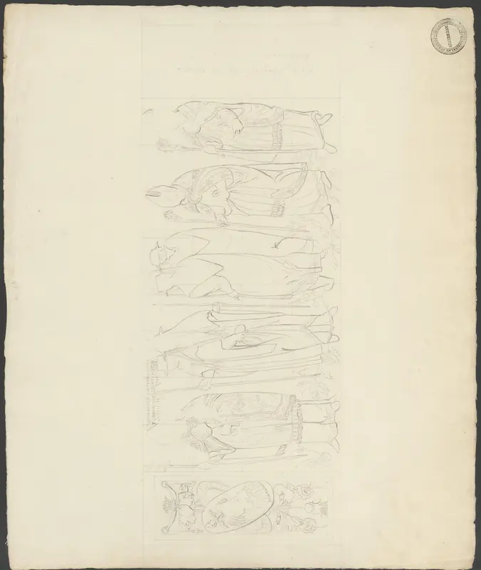 Paneel met bisschoppen en kardinalen Wall Art by anonymous - High-Resolution Digital Print