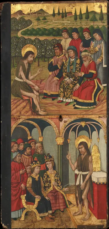 Panel of Saint John the Baptist with Scenes from His Life Wall Art by Domingo Ram - High-Resolution Digital Print