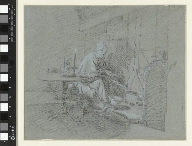 Pannenkoeken bakkende vrouw Wall Art by anonymous - High-Resolution Digital Print