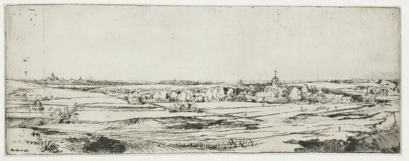 Panorama bij Bloemendaal met het landgoed Saxenburg Wall Art by Unknown - High-Resolution Digital Print