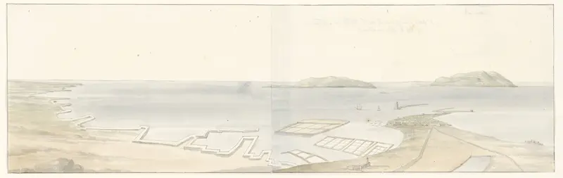 Panorama met stad Trapani en omgeving Wall Art by Louis Ducros - High-Resolution Digital Print