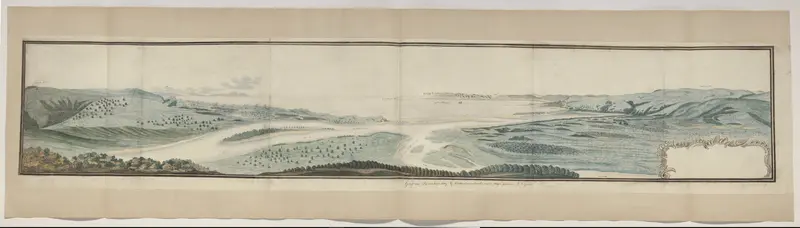 Panorama of Plettenberg Bay, seen from an elevation at the mouth of the Keurbooms River Wall Art by Unknown - High-Resolution Digital Print