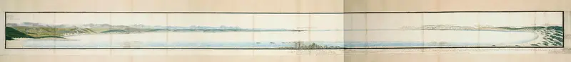 Panorama of Plettenberg Bay seen from the coast Wall Art by Robert Jacob Gordon - High-Resolution Digital Print