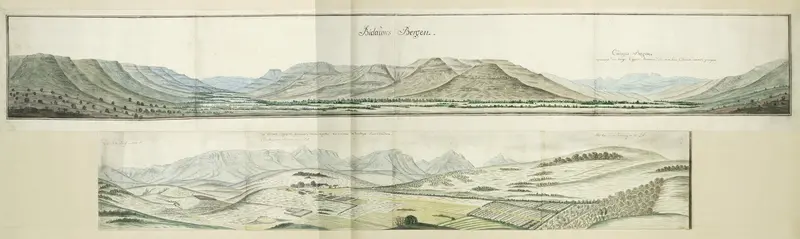 Panorama of the Bidouw- and Cuinjis Mountains Wall Art by Unknown - High-Resolution Digital Print