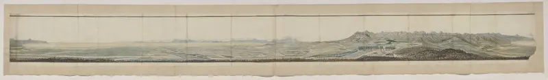 Panorama taken from Helderberg, showing the Hottentot’s Holland Mountains and the north coast of False Bay with Devil’s Peak in the distance Wall Art by Unknown - High-Resolution Digital Print