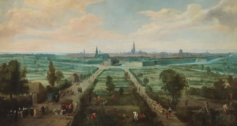 Panoramisch gezicht op Antwerpen Wall Art by Jan Wildens - High-Resolution Digital Print