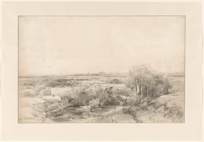 Panoramisch gezicht op Haarlem en de ruïne van Brederode Wall Art by Unknown - High-Resolution Digital Print