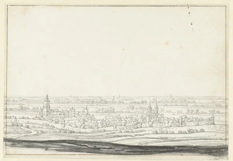 Panoramisch gezicht op Kleef en omgeving Wall Art by Aelbert Cuyp - High-Resolution Digital Print