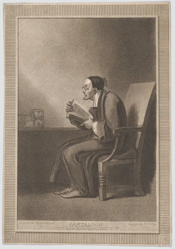 Pantaloon: "The Sixth Age Shifts into the Lean and Slippered Pantaloon" (Shakespeare, As You Like It) Wall Art by William Bromley - High-Resolution Digital Print