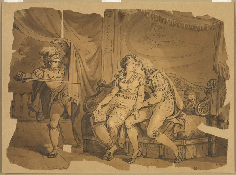 Paolo and Francesca Wall Art by Bartolomeo Pinelli - High-Resolution Digital Print