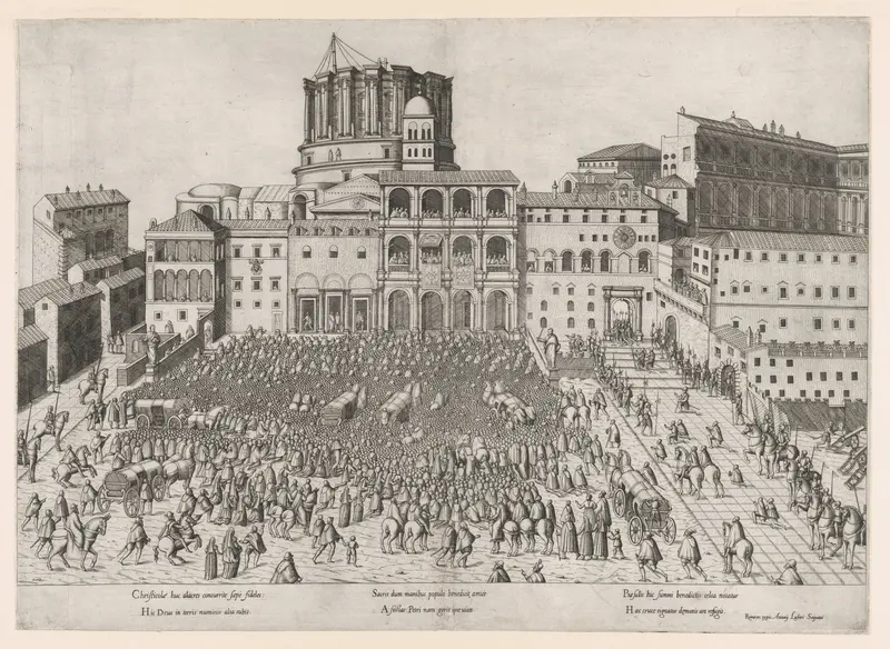 Papal Benediction, from "Speculum Romanae Magnificentiae" Wall Art by Anonymous - High-Resolution Digital Print