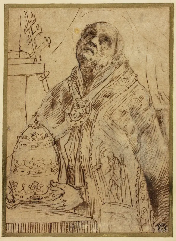 Papal Saint Wall Art by Giovanni Antonio Burrini - High-Resolution Digital Print