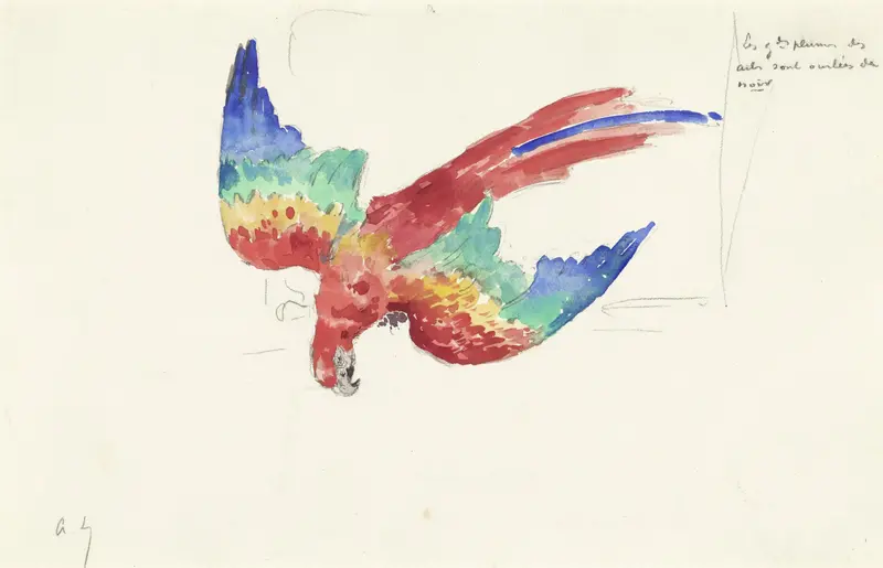 Papegaai, naar beneden ziende Wall Art by Alexandre Lunois - High-Resolution Digital Print