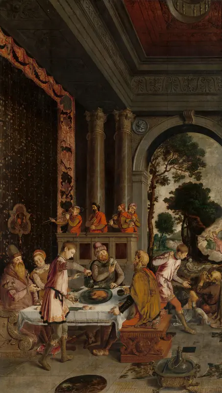 Parable of the Rich Man and Poor Lazarus Wall Art by anonymous - High-Resolution Digital Print