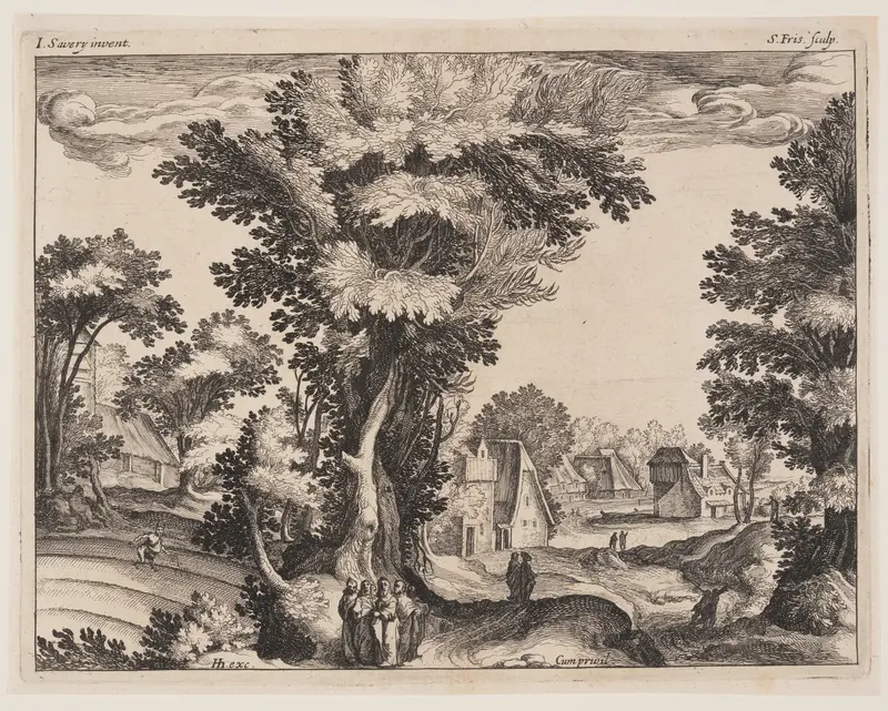 Parable of the Sower, from Landscapes with Scenes from the Life of Christ Wall Art by Simon Frisius - High-Resolution Digital Print