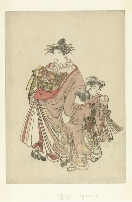 Parading Courtesan Wall Art by anonymous - High-Resolution Digital Print