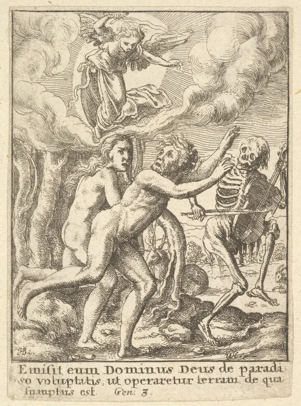 Paradise Lost, from "Dance of Death" Wall Art by Wenceslaus Hollar - High-Resolution Digital Print
