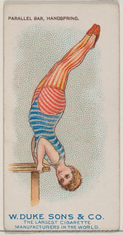 Parallel Bar, Handspring, from the Gymnastic Exercises series (N77) for Duke brand cigarettes Wall Art by W. Duke, Sons & Co. - High-Resolution Digital Print