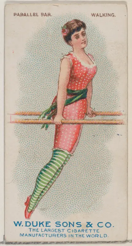 Parallel Bar, Walking, from the Gymnastic Exercises series (N77) for Duke brand cigarettes Wall Art by W. Duke, Sons & Co. - High-Resolution Digital Print