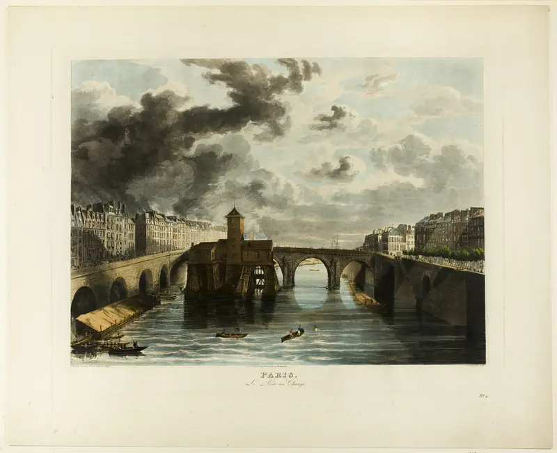Paris, Le Pont-au-Change Wall Art by John Gendall - High-Resolution Digital Print
