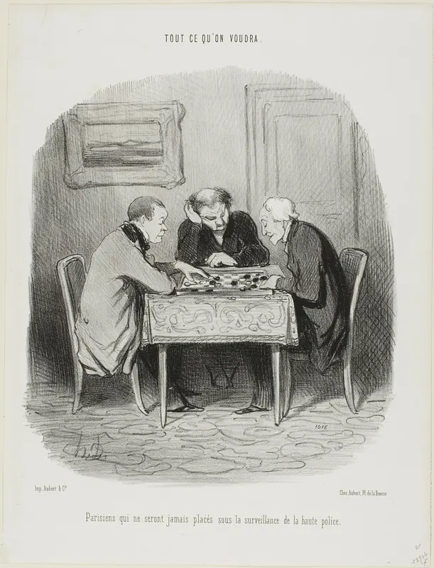 Parisians who will never be placed under surveillance of the secret police, plate 12 from Tout Ce Qu'on Voudra