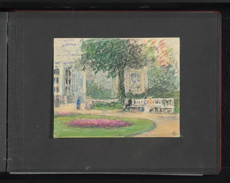 Park met wandelaars Wall Art by Unknown - High-Resolution Digital Print