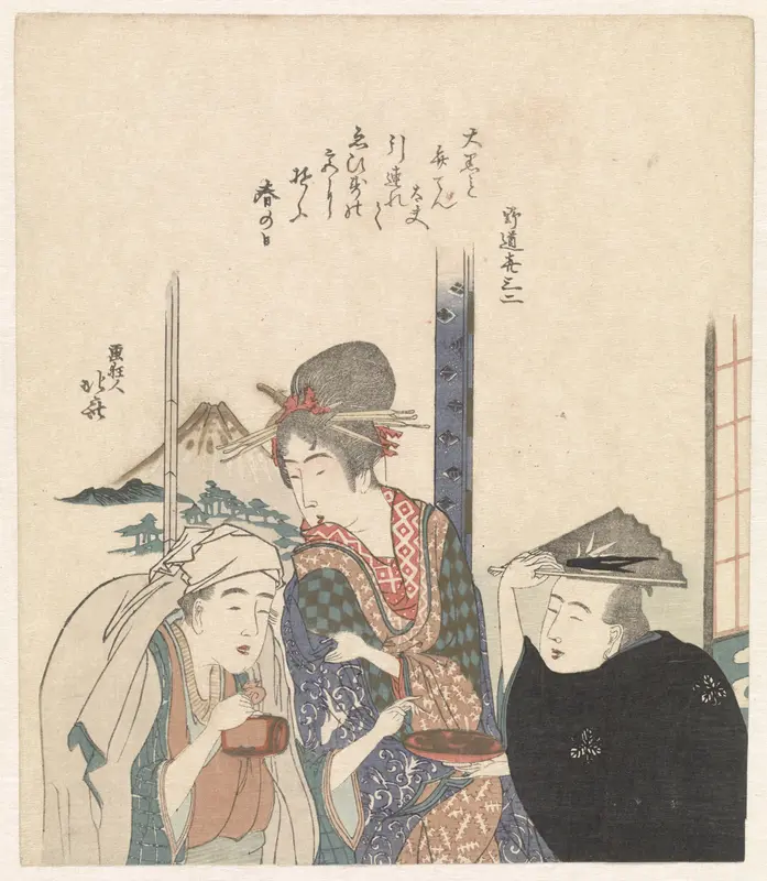 Parodie van de goden Daikoku en Benten Wall Art by Unknown - High-Resolution Digital Print