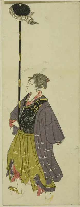 Parody of a daimyo procession Wall Art by Utagawa Toyohiro - High-Resolution Digital Print