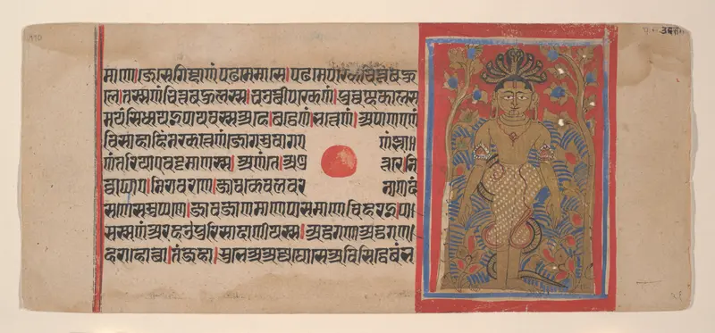 Parsvanatha's Austerities: Folio from a Kalpasutra Manuscript Wall Art by Unknown - High-Resolution Digital Print