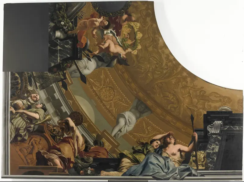 Part (bottom left) of a ceiling decoration with Diana and her companions as the principal representation Wall Art by Gerard de Lairesse - High-Resolution Digital Print