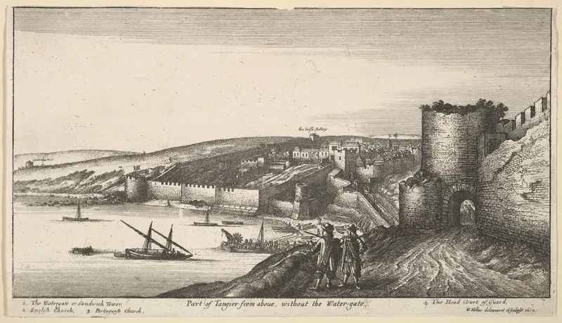 Part of Tangier from aboue, without the Water-gate, from "Views of Tangier" Wall Art by Wenceslaus Hollar - High-Resolution Digital Print