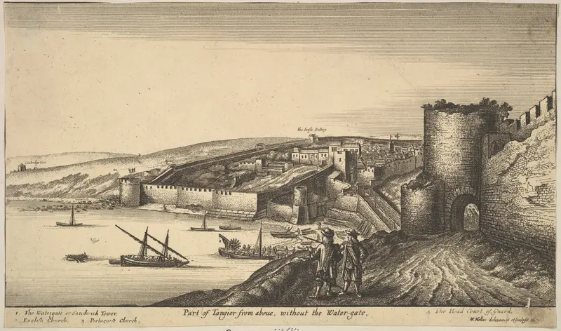 Part of Tangier from above Wall Art by Wenceslaus Hollar - High-Resolution Digital Print