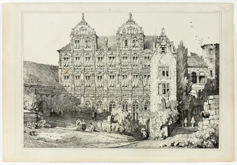 Part of the Castle at Heidelberg, from Facsimiles of Sketches made in Flanders and Germany
