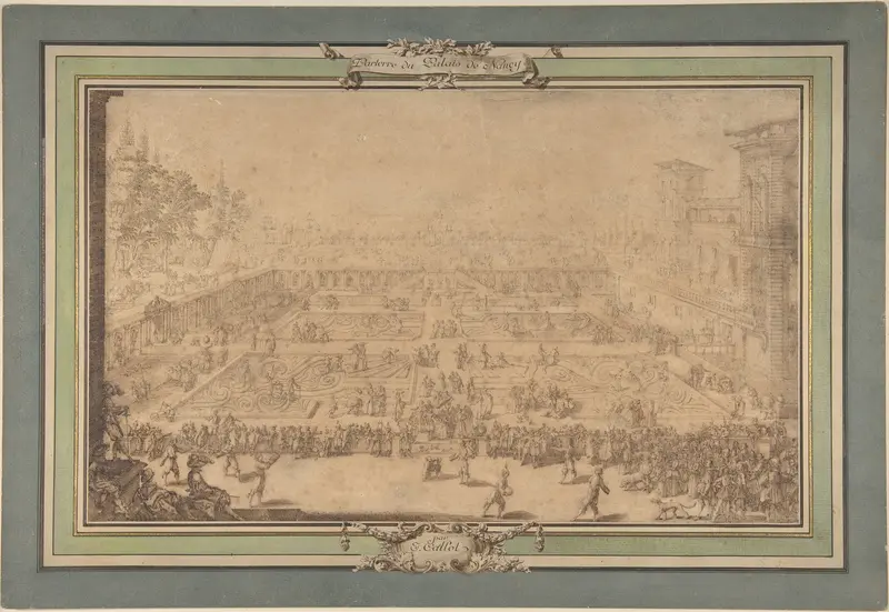 Parterre du Palais de Nancy / The Garden Palace of Nancy Wall Art by Jacques Callot - High-Resolution Digital Print