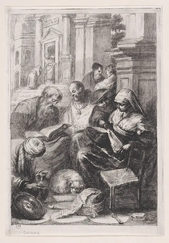 Pastiche in the manner of Bassano Wall Art by Baron Dominique Vivant Denon - High-Resolution Digital Print